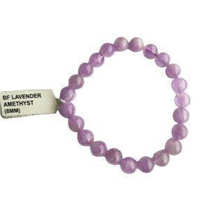 New, lavender amethyst bead stretch bracelet